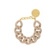 VBARONI Flat Chain Bracelet in Matt Beige Online now