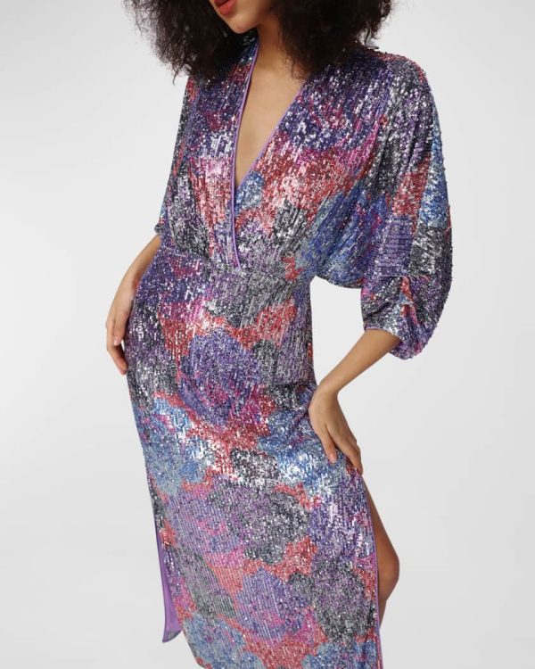 DVF Jessel Dress in Rose Blue Supply