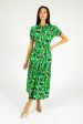 DVF Jonah Dress in Iris Green For Sale