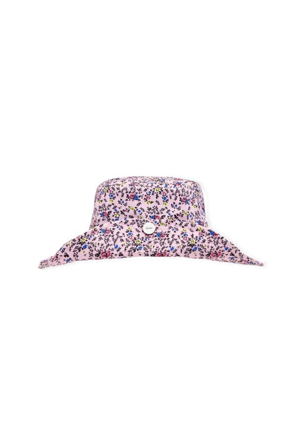 GANNI A3515 Recycled Tech Hat in Pink Nectar on Sale