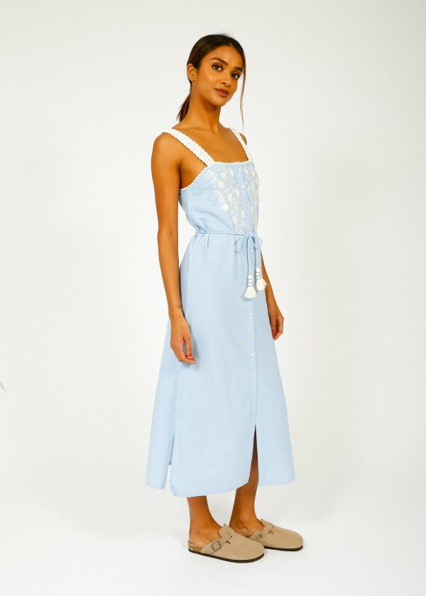 LM Guanareva Dress in Light Blue Discount