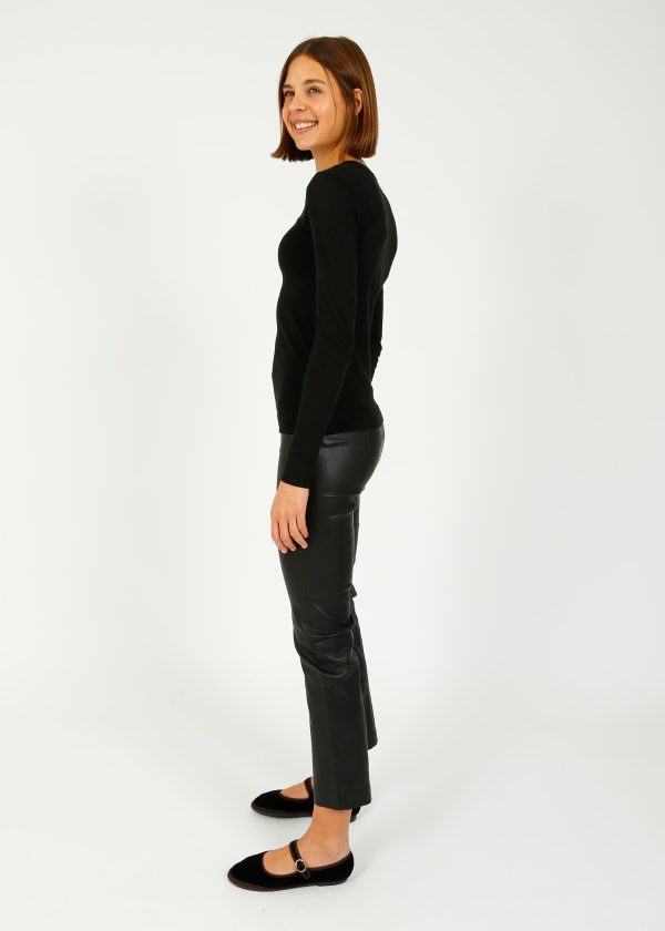 IW Cedar Leather Pant in Black Hot on Sale