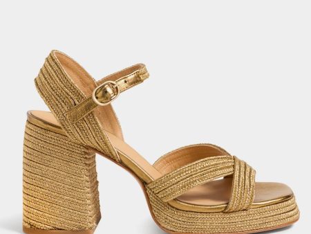 CASTANER Valle Espadrulle in Gold on Sale