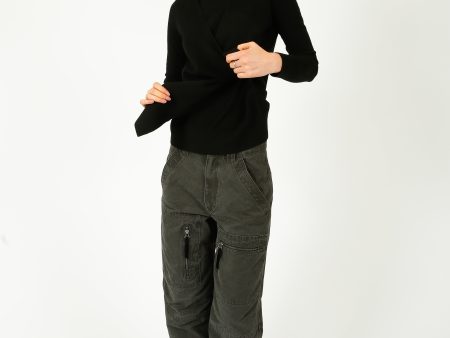 IM Kelyane Trouser in Faded Black on Sale