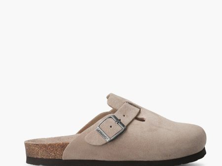 GENUINS Riva Clog in Taupe For Cheap