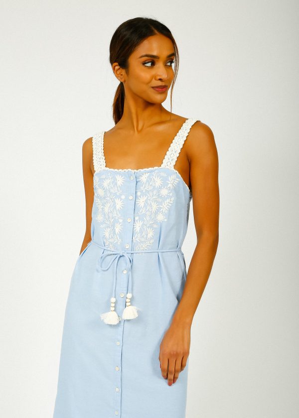 LM Guanareva Dress in Light Blue Discount