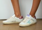 GG Super Star in Beige White, Aqua, with Pink Glitter Heel Sale