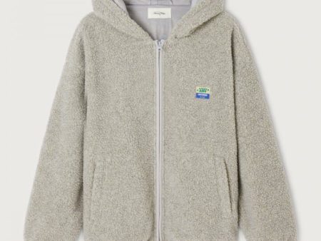 AV Hoki Fleece Hooded Jacket in Grey Melange Online