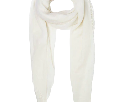 Eggshell  - Cashmere and Silk Scarf Hot on Sale