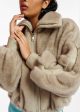 EA Erg Faux Fur Jacket in Sand Bank Sale