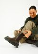 SLF Cora Leather Boot in Demitasse Fashion