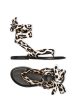 GANNI S1558 Recycled Tech Fabric Sandals in Leopard For Sale