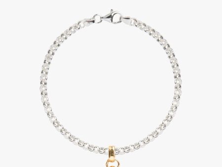 TS Silver Belcher Bracelet With Gold T-Bar Online Hot Sale