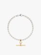 TS Silver Belcher Bracelet With Gold T-Bar Online Hot Sale