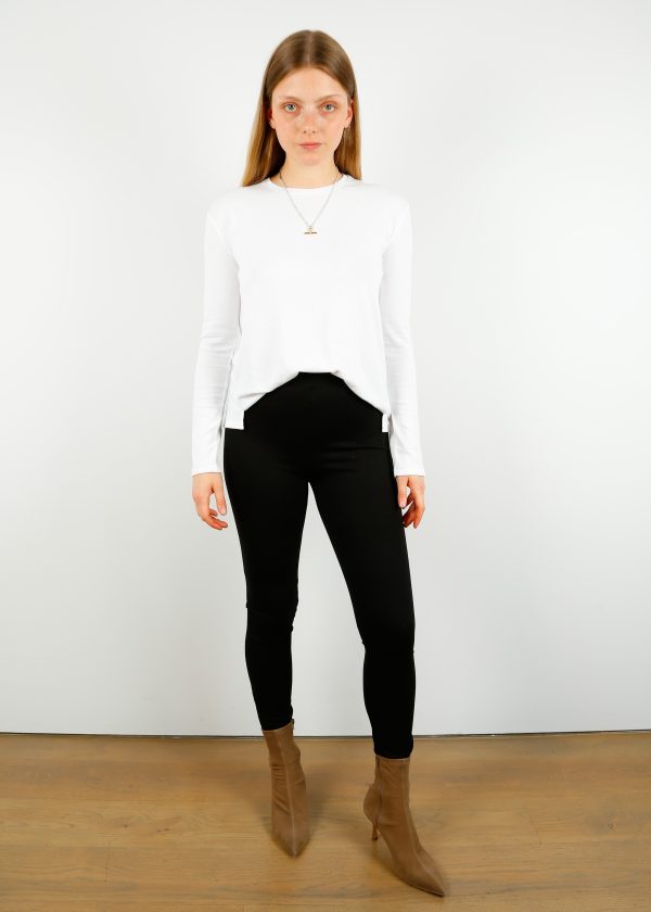 R&B The Knit Long Sleeve Top in White Online