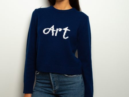 BF Cropped Art Jumper in Navy Fashion