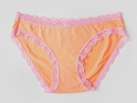 S&S Contrast Knicker in Mango, Candy Floss Fashion