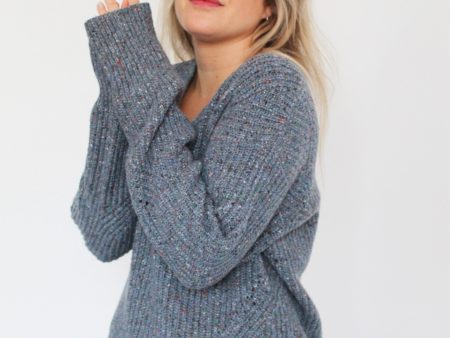 R&B Eco Donegal Jumper in Blue Sale