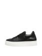 SLF Hailey Leather Trainer in Black Hot on Sale