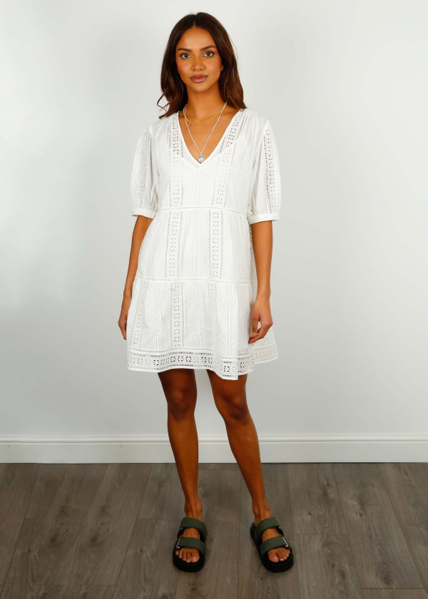 V Margaret Dress in Cream Online Sale