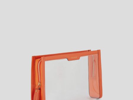 AH Pouch Things in Clear, Clementine Online Sale