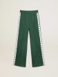 GG Dorotea Wide Leg Joggers in Green For Cheap