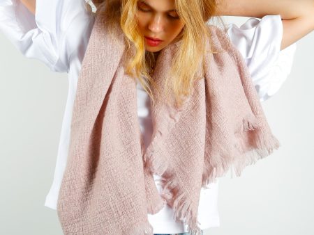 CALEIDO Cashmere Basket W Scarf in Misty Rose Discount