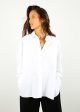 JOSEPH Baja Poplin Blouse in White For Sale