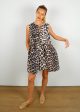 GANNI J1174 Printed Denim Mini Dress in Leopard Hot on Sale