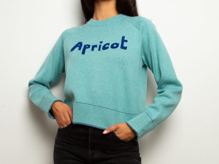 BF Apricot Cropped Raglan Jumper in Pale Blue Online Hot Sale