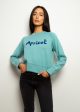 BF Apricot Cropped Raglan Jumper in Pale Blue Online Hot Sale