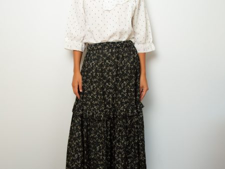 BR Habbi Printed Skirt in Black Online Hot Sale