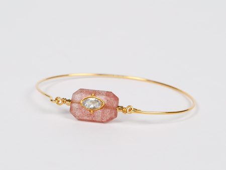 HANKA Inside Jonc Bangle in Strawberry Rose Quartz Online