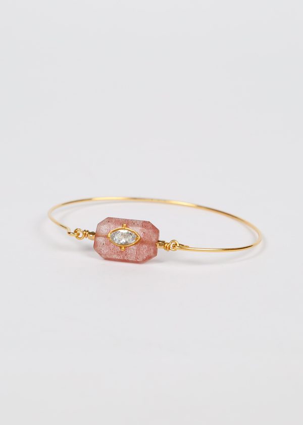 HANKA Inside Jonc Bangle in Strawberry Rose Quartz Online