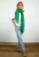 CALEIDO Cashmere Gauze Scarf in Kelly Green Online now