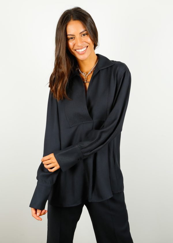 JOSEPH Belloy Blouse in Navy Discount