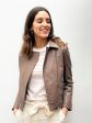 SLF Katie Leather Jacket in Fossil For Cheap