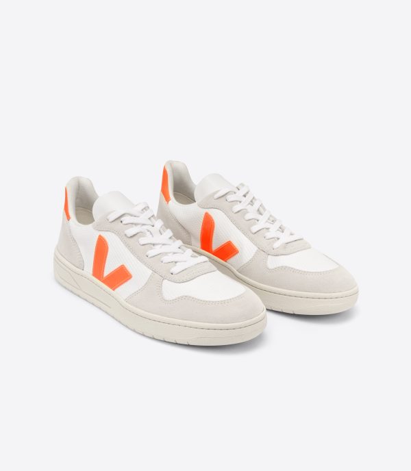 VEJA V-10 Mesh White, Natural, Orange Fluo Supply