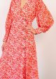 GANNI F6901 Mini Floral Crepe  Dress in Orange Supply