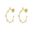 Ashiana JEC09107 Renee Hoop Earrings in Gold Hot on Sale