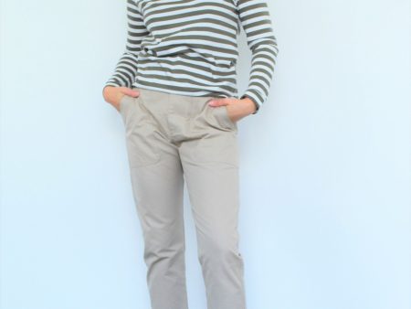 IM Pralunia Cotton Trousers in Beige For Discount