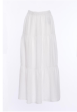 120% Lino V0W595O Skirt in White For Sale