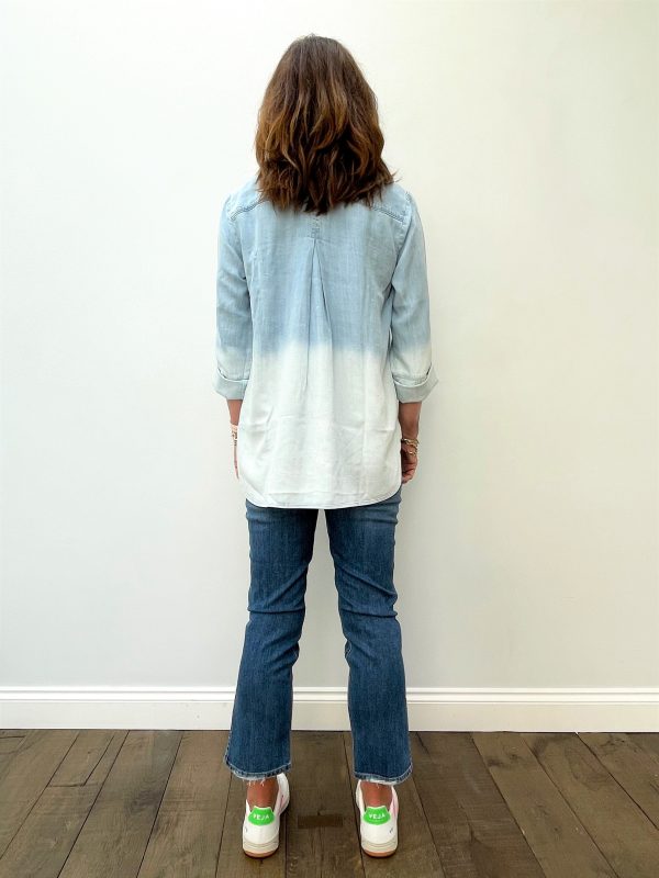 BD Dip Dyed Shirt Tail Button Down Shirt 2646 Online Hot Sale