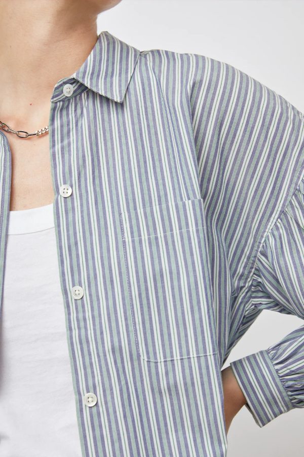 RAILS Janae Shirt in Bank Stripe Hot on Sale