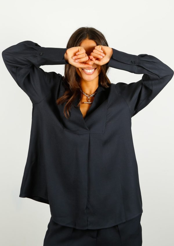 JOSEPH Belloy Blouse in Navy Discount