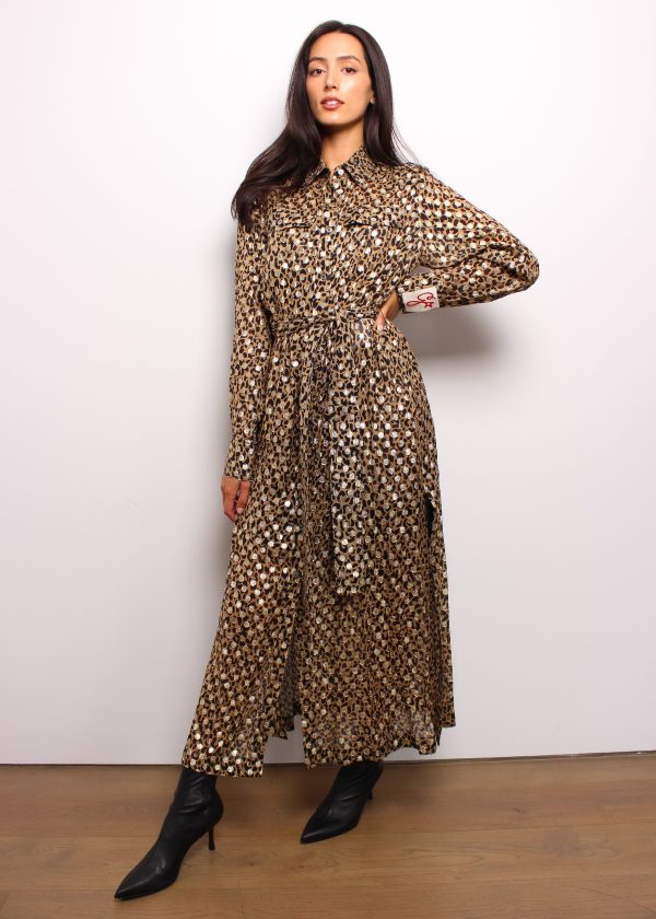 GG Golden Shirtdress in Leopard Online Hot Sale