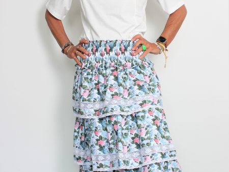 Loretta Caponi Flavia floral-print skirt For Cheap