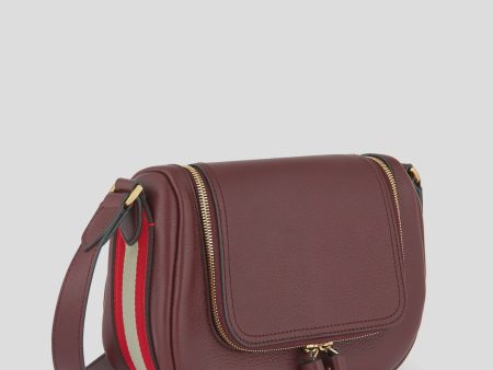 AH Vere Small Soft Satchel in Red on Sale