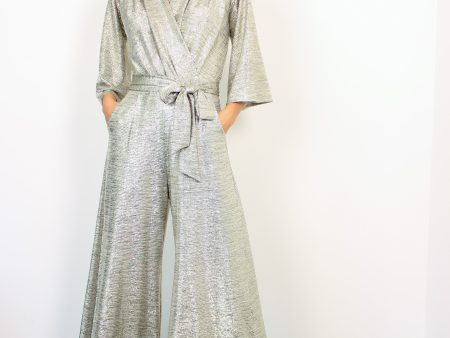 Onjenu Laurie Jumpsuit in Metallic Print For Discount