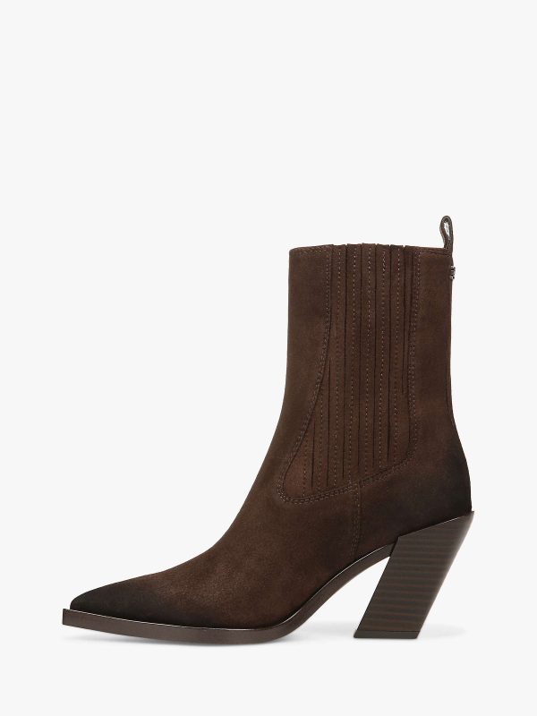 SE Mandey Boot in Suede Chocolate For Sale